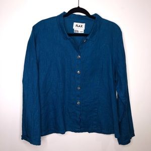 Flax Long Sleeve Button Up Linen Shirt